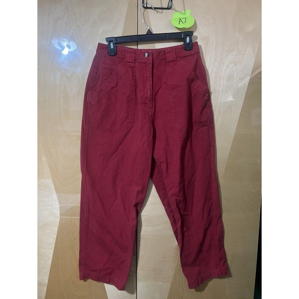 3/$15 Talbots Womens Jeans 8 Red Vintage Mom Jean High Rise Pockets Bottoms